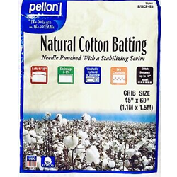 Natural Cotton Batting 45 x 60 Crib size