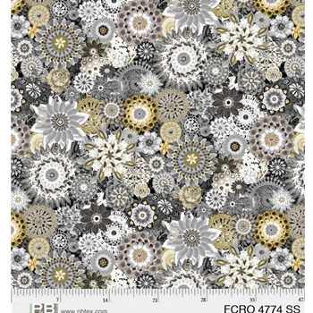 FLORAL CROCHET BLACK /YELLOW